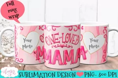 Mama photo mug Wrap for Sublimation | Mothers day mug PNG Product Image 2