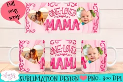 Mama photo mug Wrap for Sublimation | Mothers day mug PNG Product Image 1