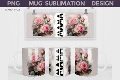Mothers Day Mug Wrap | Rose Mama Mug Sublimation Product Image 1