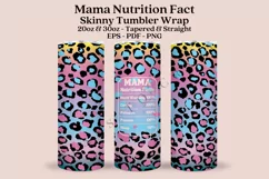 mama nutrition facts skinny tumbler sublimation design for 20oz and 30oz skinny tumbler sublimation wrap
