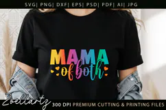 Mama of Both SVG for Cricut Mommy Mom Mothers Day T-shirt Product Image 8