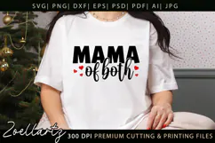 Mama of Both SVG for Cricut Mommy Mom Mothers Day T-shirt Product Image 3