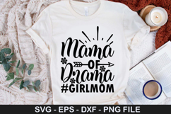 Mama of drama girlmom SVG - Funny Girl Design Product Image 1