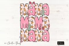 Pink Christmas Mama PNG | Christmas PNG Product Image 4