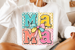 Mama Png Retro Checkered Mama Bow Png Product Image 2