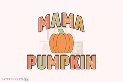 Autumn Fall Mama Pumpkin PNG Sublimation T-shirt Design Product Image 1