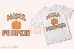 Autumn Fall Mama Pumpkin PNG Sublimation T-shirt Design Product Image 2
