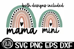MAMA MINI - Rainbow SVG PNG EPS DXF - CUTTING SUBLIMATION Product Image 2