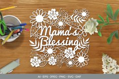 Mama's Blessing Paper Cut SVG Product Image 1