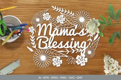 Mama's Blessing Paper Cut SVG Product Image 1