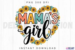 Mamas Girl Sublimation PNG Product Image 1