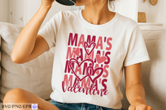 Mama’s Valentine SVG Cute Mom Valentine Heart Typography Des Product Image 2