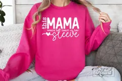 This Mama Wears Her Heart On Her Sleeve SVG - Mothers Day Product Image 5