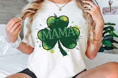 Mama St. Patrick's Day PNG, Glitter Shamrock PNG Product Image 2