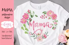 mama floral design for sublimation