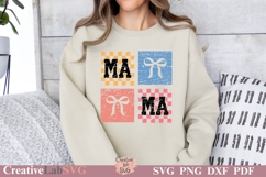 Checker Mama SVG, Coquette Mama SVG, Mom Shirt SVG, Mom Life Product Image 4