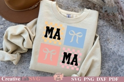 Checker Mama SVG, Coquette Mama SVG, Mom Shirt SVG, Mom Life Product Image 3