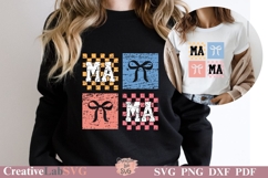 Checker Mama SVG, Coquette Mama SVG, Mom Shirt SVG, Mom Life Product Image 1