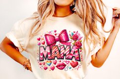 Valentine&#039;s Day Mama PNG, Love Mama PNG, Mom Life, Coquette Product Image 1