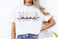 Mama Varsity Script Pastel SVG PNG - Mothers Day Trendy Product Image 4
