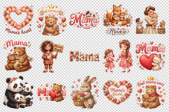 Mama clipart printable sublimation bundle png Product Image 2