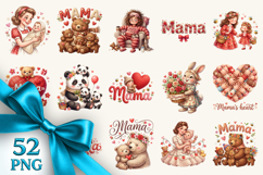 Mama clipart printable sublimation bundle png Product Image 1