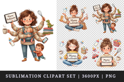 Mama clipart printable sublimation design png Product Image 1