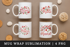 Mama mug wrap printable sublimation design Product Image 1