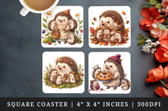 Mama square coaster sublimation, coasters design Product Image 1