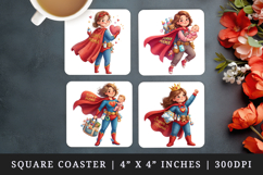 Mama square coaster sublimation, coasters design Product Image 1