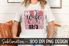 Mama Wife Blessed Life T shirt Design - Mother's day Product Image 1
