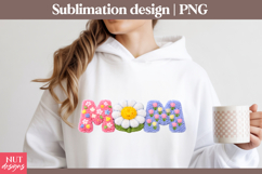 Mama Sublimation Latch Hook yarn Mom Floral Puff Mothers Day Product Image 2