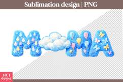 Sky Blue Mama Sublimation Latch Hook Mama Puff Mothers Day Product Image 1