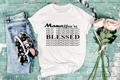 Blessed Mama SVG for Mother's Day ,Maternity Shirt Design Product Image 1