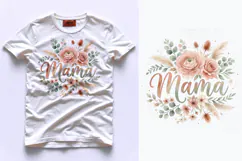 T shirt Mother's Day floral arrangement with handwritten Mam Product Image 1