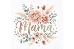 T shirt Mother's Day floral arrangement with handwritten Mam Product Image 2