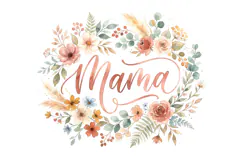 T shirt Mothers Day greeting card design watercolor floral w Product Image 2