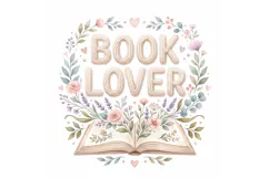 T shirt Book lover text with floral wreath open book illustr Product Image 2