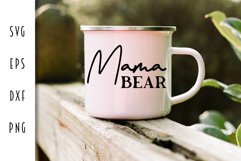 Minimal Mama Bear SVG - Mother's Day Cut File Product Image 1