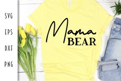 Minimal Mama Bear SVG - Mother's Day Cut File Product Image 3