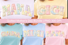 Patchwork Mama PNG Bundle, Faux Embroidery Grandma Nana Gigi Product Image 1