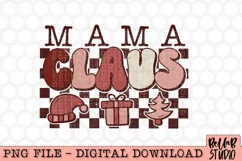 Mama Claus Retro Christmas PNG Sublimation Product Image 2