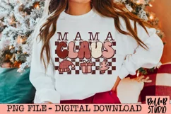Mama Claus Retro Christmas PNG Sublimation Product Image 1