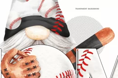 MOM baseball Gnome sublimation| watercolor mom sport png Product Image 3
