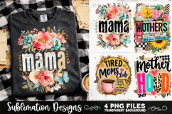 Trendy Mama PNG , Retro Collage Mama 4 Designs Sublimation Product Image 3