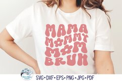 Ma Mama Mom Bruh Wavy SVG | Dynamic Family Text Art Product Image 2