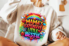 Mama's Expensive Little Bestie, Funny Kids Sublimation, Mom Product Image 2