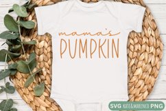 Mama&#039;s Pumpkin SVG | Kid&#039;s Retro Halloween Fall SVG Product Image 1