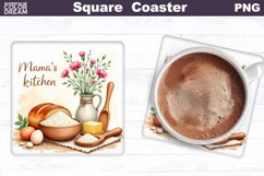 Mama&#039;s Kitchen Square Coaster | Mother&#039;s Day Coaster Bundle Product Image 4