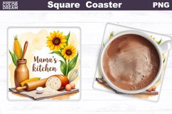 Mama&#039;s Kitchen Square Coaster | Mother&#039;s Day Coaster Product Image 1
